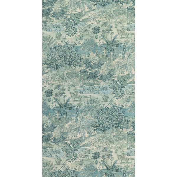 Samples and Purchasing available for Ramayana - Blue  By G P & J Baker | Signature Ii Wallpapers |Toile  Wallcovering Print at Designer Wallcoverings and Fabrics