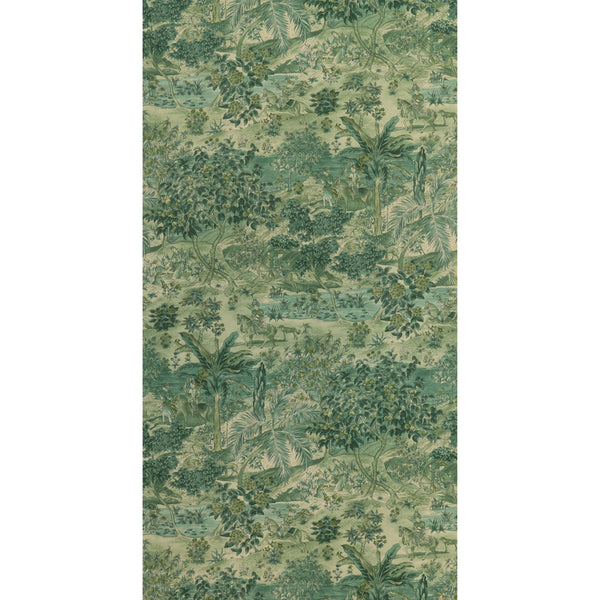 Samples and Purchasing available for Ramayana - Emerald  By G P & J Baker | Signature Ii Wallpapers |Toile  Wallcovering Print at Designer Wallcoverings and Fabrics