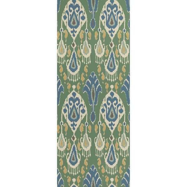 Samples and Purchasing available for Ikat Bokhara - Emerald  By G P & J Baker | Signature Ii Wallpapers |Ikat/Southwest/Kilims  Wallcovering Print at Designer Wallcoverings and Fabrics