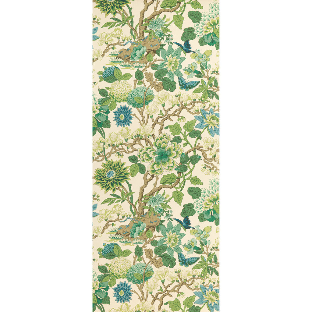 Samples and Purchasing available for Magnolia - Emerald/Teal  By G P & J Baker | Signature Ii Wallpapers |Botanical & Floral  Wallcovering  at Designer Wallcoverings and Fabrics