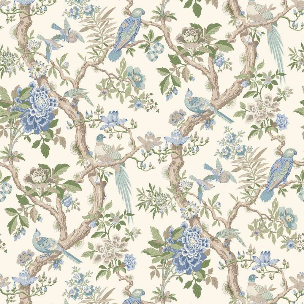 Samples and Purchasing available for Eltham - Blue Blue By G P & J Baker | Ashmore Wallpaper |Animal/Insects  Wallcovering  at Designer Wallcoverings and Fabrics