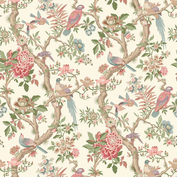 Samples and Purchasing available for Eltham - Antique Pink By G P & J Baker | Ashmore Wallpaper |Animal/Insects  Wallcovering  at Designer Wallcoverings and Fabrics