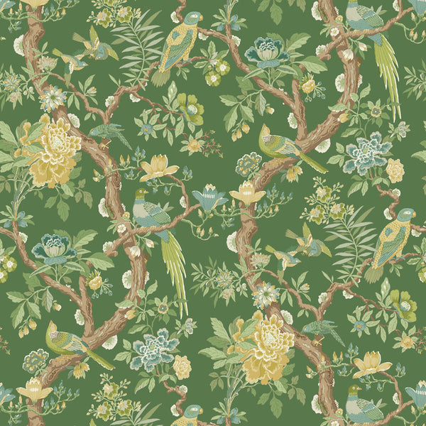 Samples and Purchasing available for Eltham - Emerald Green By G P & J Baker | Ashmore Wallpaper |Animal/Insects  Wallcovering  at Designer Wallcoverings and Fabrics