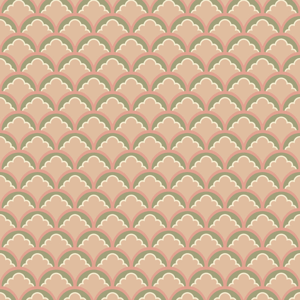 Samples and Purchasing available for Mount Temple Small - Blush/Green Pink By G P & J Baker | Ashmore Wallpaper |  Wallcovering  at Designer Wallcoverings and Fabrics