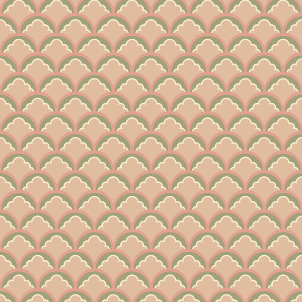 Samples and Purchasing available for Mount Temple Small - Blush/Green Pink By G P & J Baker | Ashmore Wallpaper |  Wallcovering  at Designer Wallcoverings and Fabrics