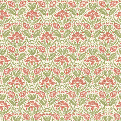 Samples and Purchasing available for Iris Meadow - Pink/Green Pink By G P & J Baker | Original Brantwood Wallpaper |Botanical & Floral  Wallcovering  at Designer Wallcoverings and Fabrics