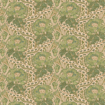 Samples and Purchasing available for Brantwood - Green Green By G P & J Baker | Original Brantwood Wallpaper |Botanical & Floral  Wallcovering  at Designer Wallcoverings and Fabrics