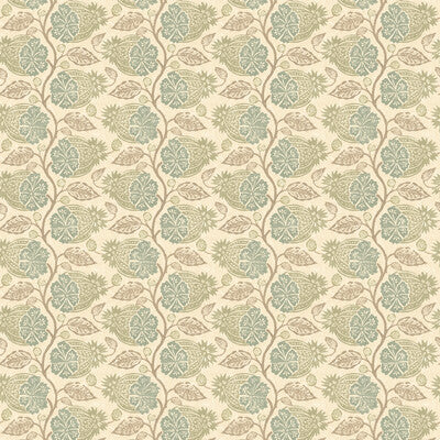 Samples and Purchasing available for Calcot - Aqua Blue By G P & J Baker | House Small Prints Wallpaper |Botanical & Floral  Wallcovering  at Designer Wallcoverings and Fabrics