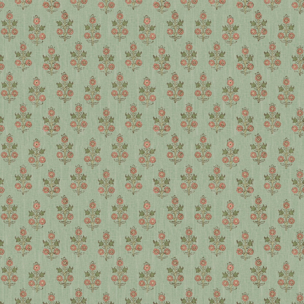 Samples and Purchasing available for Poppy Sprig - Aqua/Blush Blue By G P & J Baker | House Small Prints Wallpaper |Botanical & Floral  Wallcovering  at Designer Wallcoverings and Fabrics