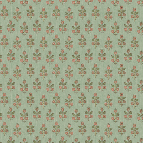 Samples and Purchasing available for Poppy Sprig - Aqua/Blush Blue By G P & J Baker | House Small Prints Wallpaper |Botanical & Floral  Wallcovering  at Designer Wallcoverings and Fabrics