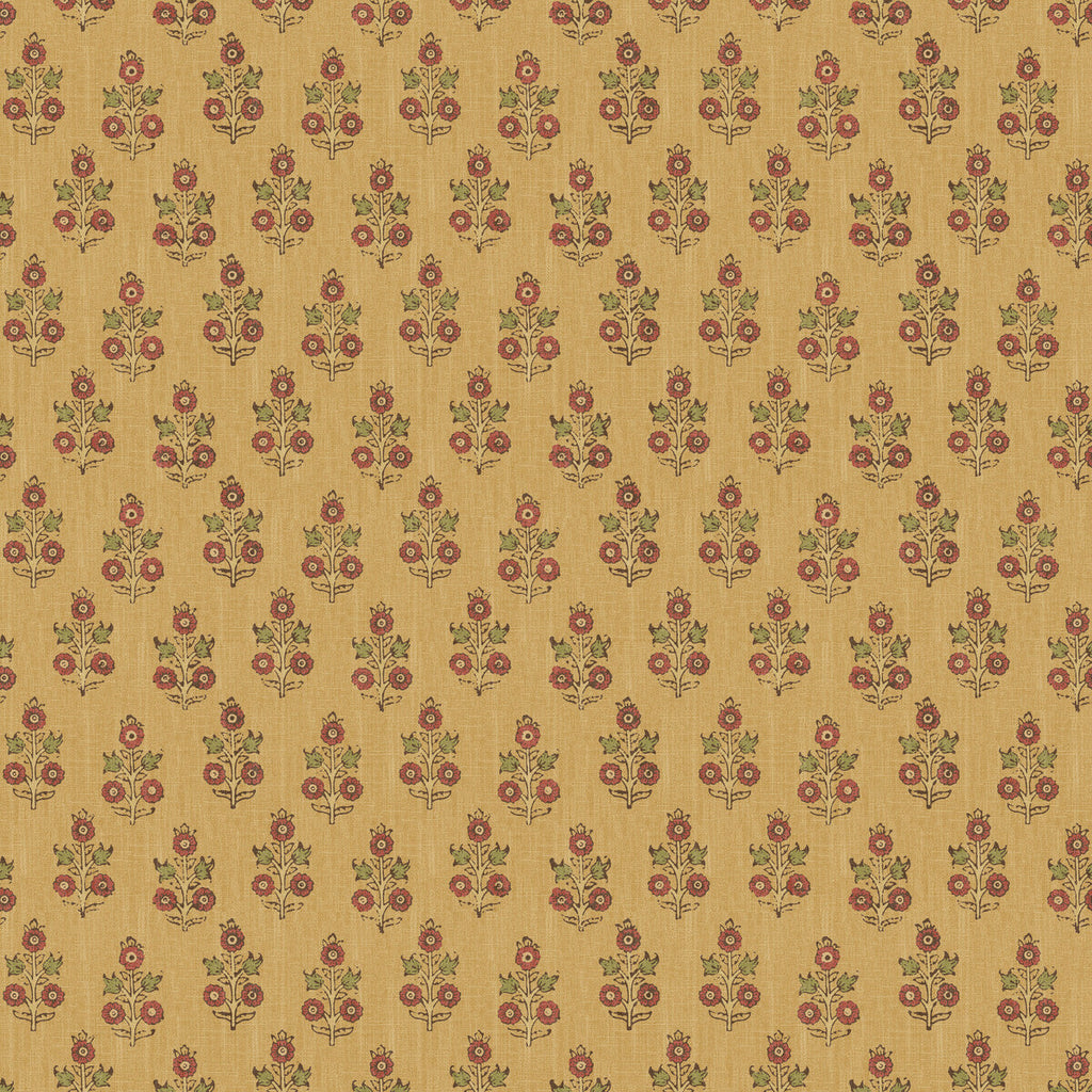 Samples and Purchasing available for Poppy Sprig - Ochre Yellow By G P & J Baker | House Small Prints Wallpaper |Botanical & Floral  Wallcovering  at Designer Wallcoverings and Fabrics