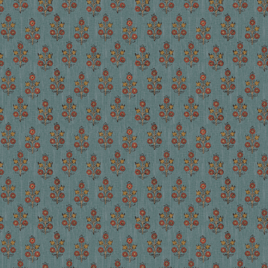 Samples and Purchasing available for Poppy Sprig - Denim Blue By G P & J Baker | House Small Prints Wallpaper |Botanical & Floral  Wallcovering  at Designer Wallcoverings and Fabrics