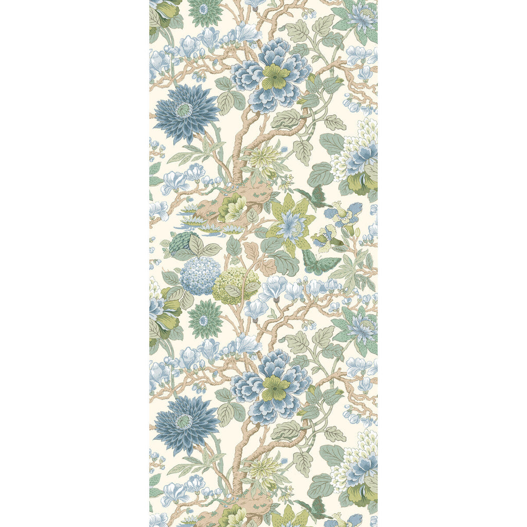 Samples and Purchasing available for Little Magnolia - Willow Blue By G P & J Baker | Originals Wallpaper |Botanical & Floral  Wallcovering  at Designer Wallcoverings and Fabrics