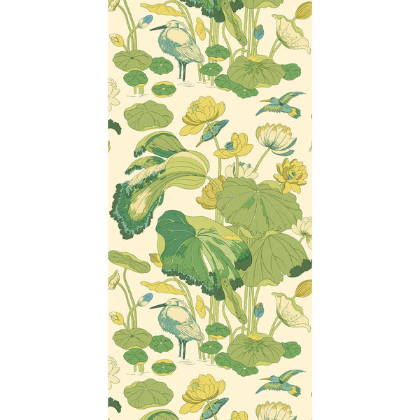 Samples and Purchasing available for Nympheus - Emerald Green By G P & J Baker | Originals Wallpaper |Botanical & Floral  Wallcovering  at Designer Wallcoverings and Fabrics