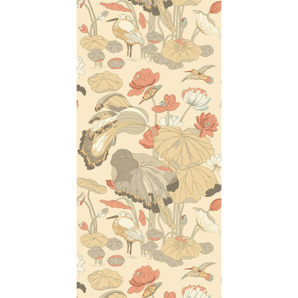 Samples and Purchasing available for Nympheus - Parchment/Blush Beige By G P & J Baker | Originals Wallpaper |Botanical & Floral  Wallcovering  at Designer Wallcoverings and Fabrics