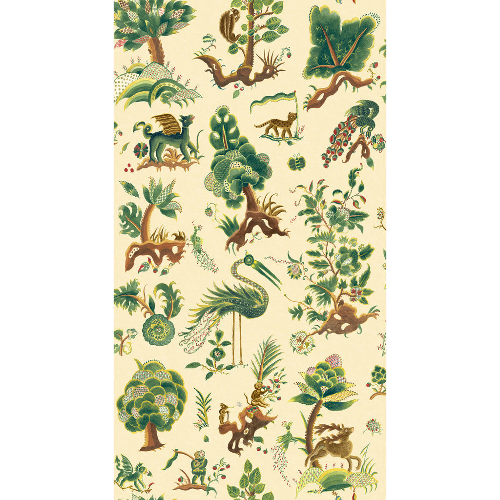 Samples and Purchasing available for Gertrude - Document Green Green By G P & J Baker | Originals Wallpaper |Animal/Insects  Wallcovering  at Designer Wallcoverings and Fabrics