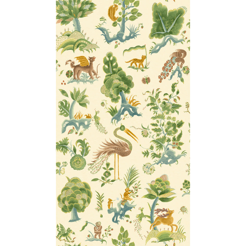 Samples and Purchasing available for Gertrude - Soft Green/Aqua Green By G P & J Baker | Originals Wallpaper |Animal/Insects  Wallcovering  at Designer Wallcoverings and Fabrics