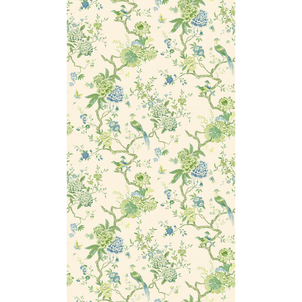 Samples and Purchasing available for Oriental Bird - Green/Blue Green By G P & J Baker | Originals Wallpaper |Botanical & Floral  Wallcovering  at Designer Wallcoverings and Fabrics