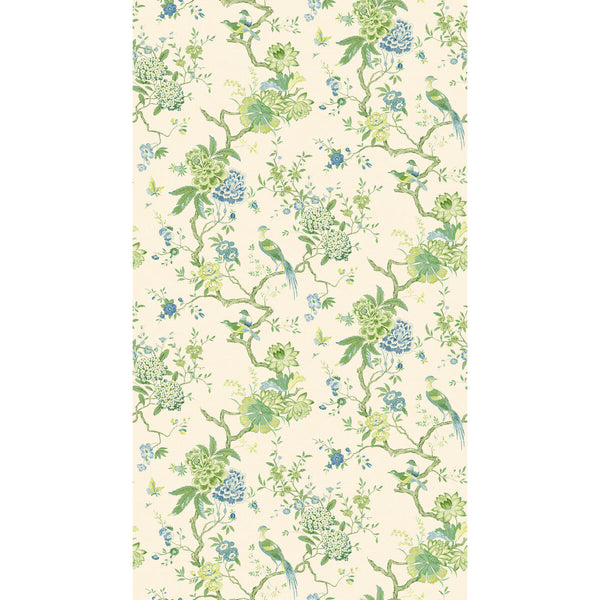 Samples and Purchasing available for Oriental Bird - Green/Blue Green By G P & J Baker | Originals Wallpaper |Botanical & Floral  Wallcovering  at Designer Wallcoverings and Fabrics