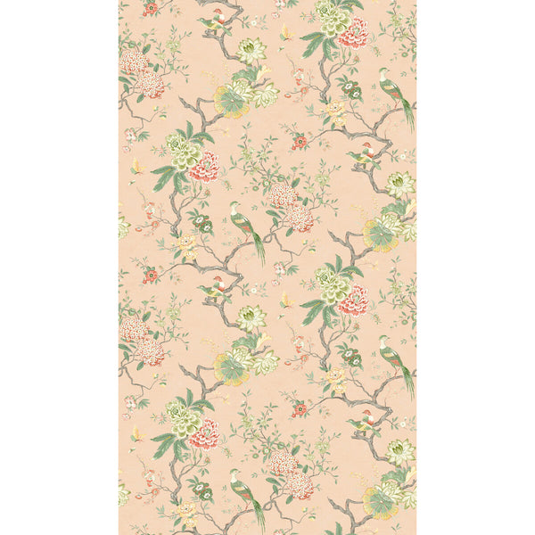 Samples and Purchasing available for Oriental Bird - Blush Pink By G P & J Baker | Originals Wallpaper |Botanical & Floral  Wallcovering  at Designer Wallcoverings and Fabrics