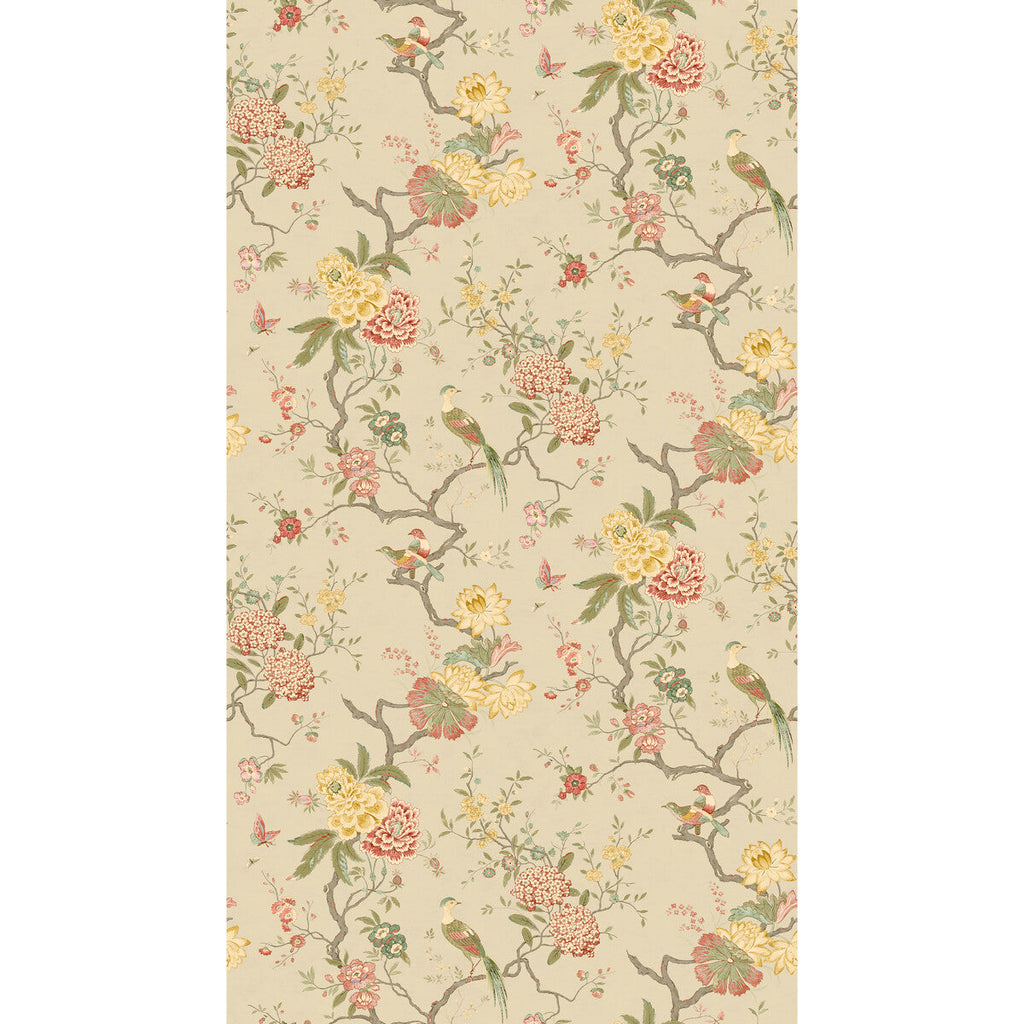 Samples and Purchasing available for Oriental Bird - Mole Beige By G P & J Baker | Originals Wallpaper |Botanical & Floral  Wallcovering  at Designer Wallcoverings and Fabrics