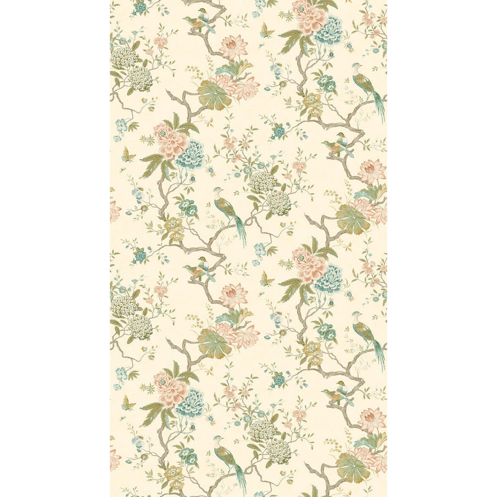 Samples and Purchasing available for Oriental Bird - Antique Ivory By G P & J Baker | Originals Wallpaper |Botanical & Floral  Wallcovering  at Designer Wallcoverings and Fabrics