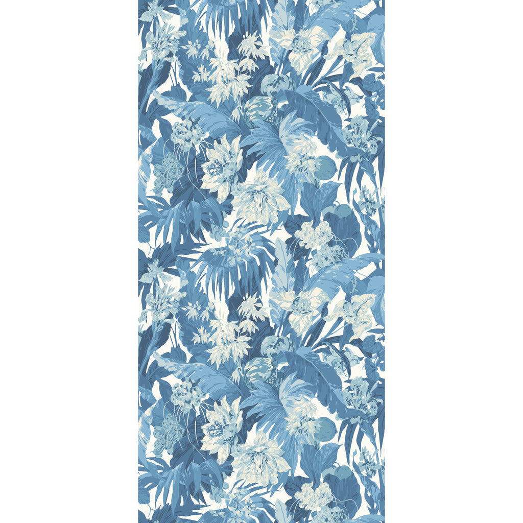 Samples and Purchasing available for Tropical Floral - Blue Blue By G P & J Baker | Originals Wallpaper |Botanical & Floral  Wallcovering  at Designer Wallcoverings and Fabrics