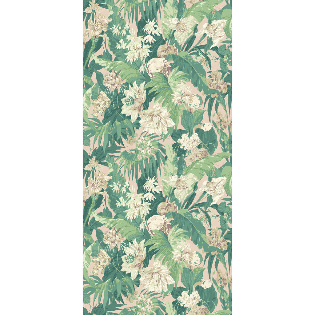 Samples and Purchasing available for Tropical Floral - Blush/Green Green By G P & J Baker | Originals Wallpaper |Botanical & Floral  Wallcovering  at Designer Wallcoverings and Fabrics