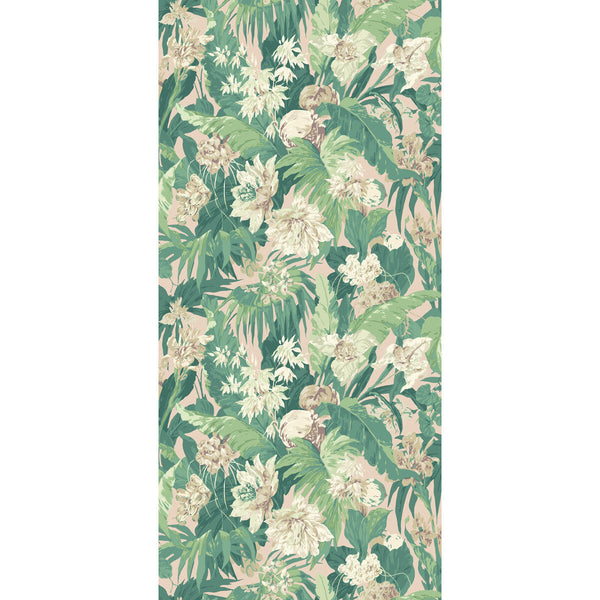 Samples and Purchasing available for Tropical Floral - Blush/Green Green By G P & J Baker | Originals Wallpaper |Botanical & Floral  Wallcovering  at Designer Wallcoverings and Fabrics