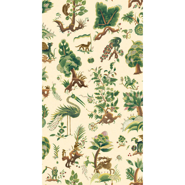 Samples and Purchasing available for Grand Gertrude - Document Green Green By G P & J Baker | Originals Wallpaper |Botanical & Floral  Wallcovering  at Designer Wallcoverings and Fabrics