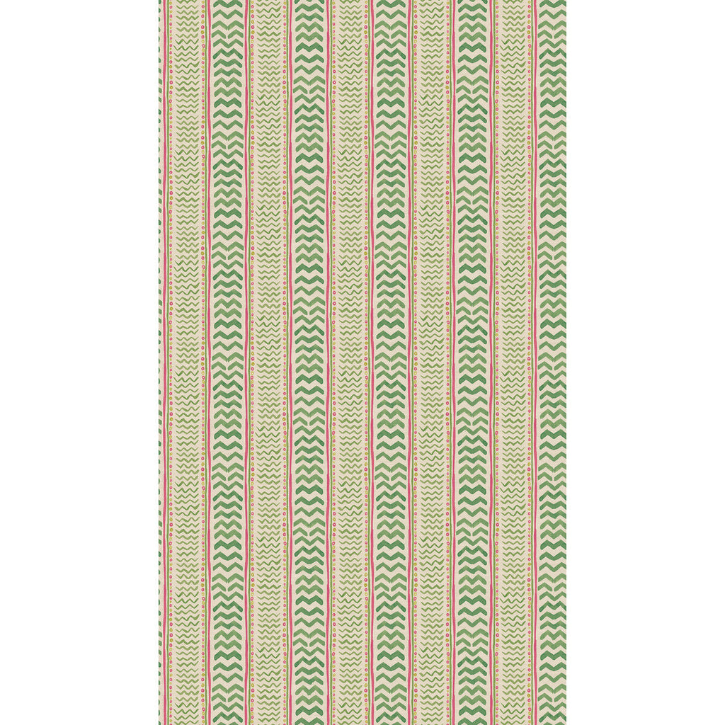 Samples and Purchasing available for Wriggle Room - Green/Pink Green By G P & J Baker | Kit Kemp Wallpaper |  Wallcovering  at Designer Wallcoverings and Fabrics