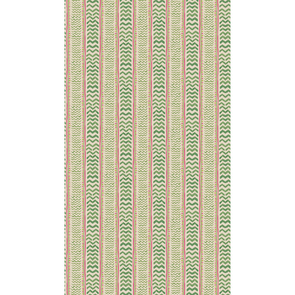 Samples and Purchasing available for Wriggle Room - Green/Pink Green By G P & J Baker | Kit Kemp Wallpaper |  Wallcovering  at Designer Wallcoverings and Fabrics