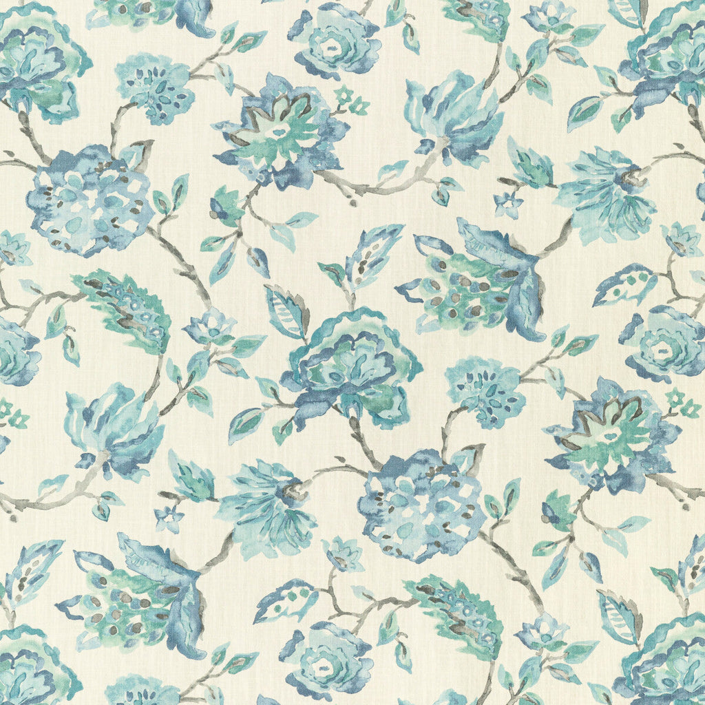 Samples and Purchasing available for Etheria - Delphinium White By Kravet Basics | Monterey |Botanical & Floral  Multipurpose Print at Designer Wallcoverings and Fabrics