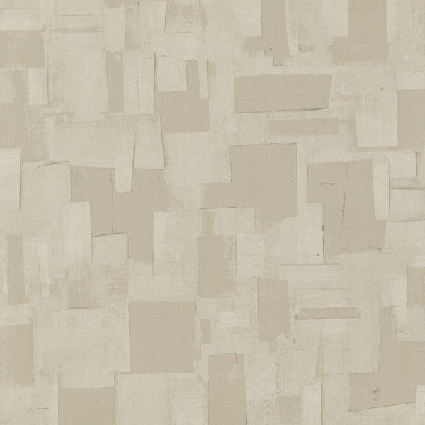 Samples and Purchasing available for Cubist - Parchment Beige By Threads | Vinyl Wallpaper Collection I |Geometric Texture Wallcovering Print at Designer Wallcoverings and Fabrics