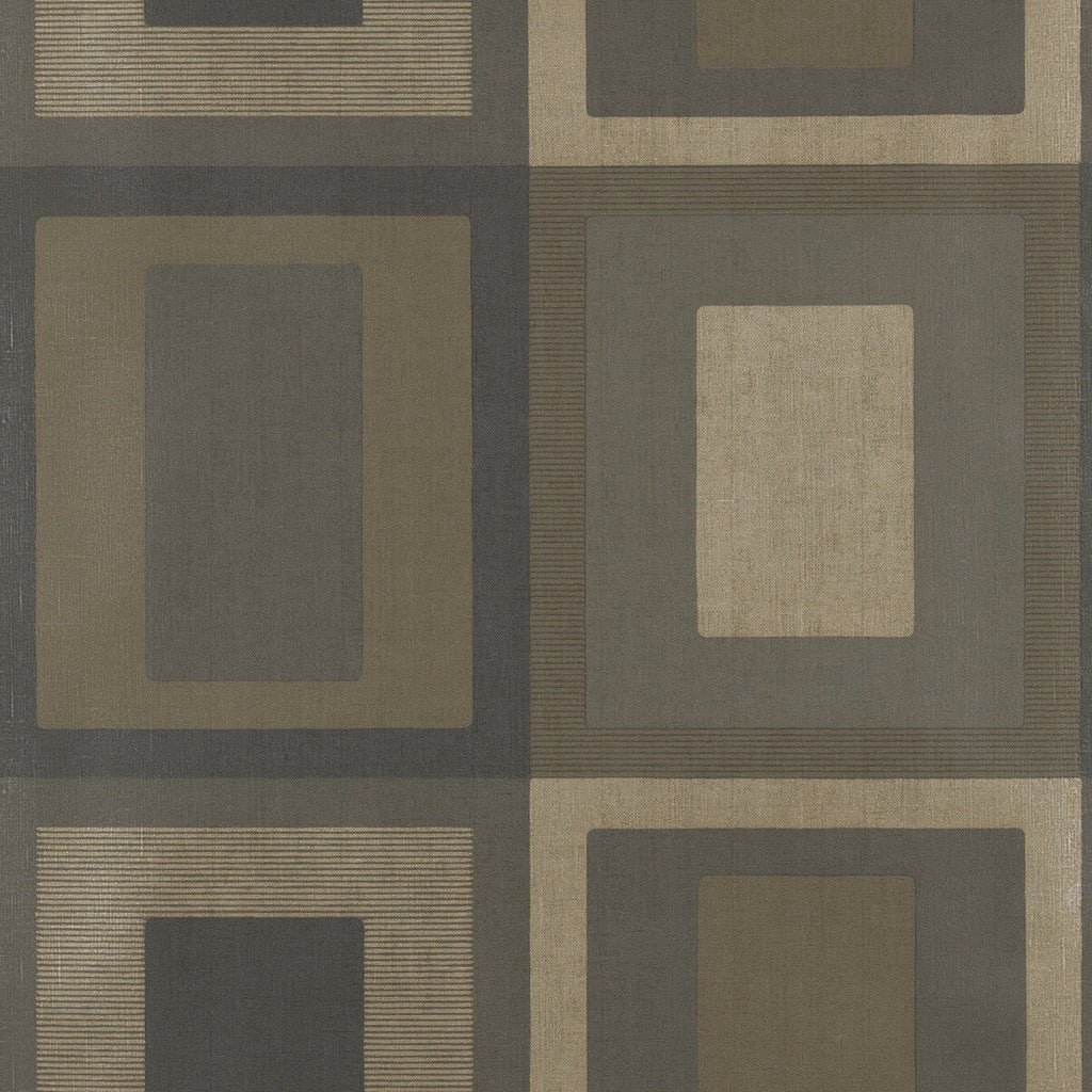 Samples and Purchasing available for Moro - Charcoal/Bronze Brown By Threads | Vinyl Wallpaper Collection I |Geometric  Wallcovering Print at Designer Wallcoverings and Fabrics