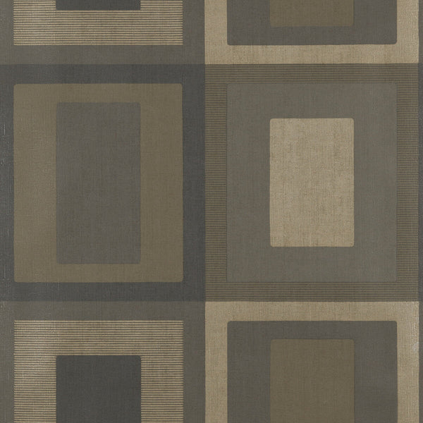 Samples and Purchasing available for Moro - Charcoal/Bronze Brown By Threads | Vinyl Wallpaper Collection I |Geometric  Wallcovering Print at Designer Wallcoverings and Fabrics