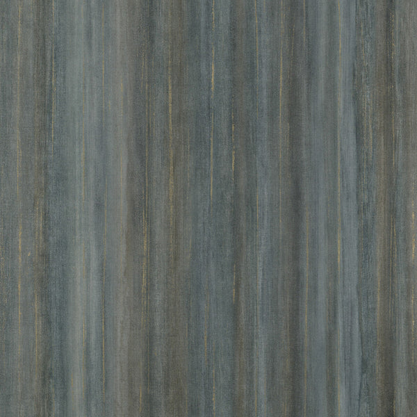 Samples and Purchasing available for Painted Stripe - Indigo Blue By Threads | Vinyl Wallpaper Collection I |Solid Texture Wallcovering Print at Designer Wallcoverings and Fabrics