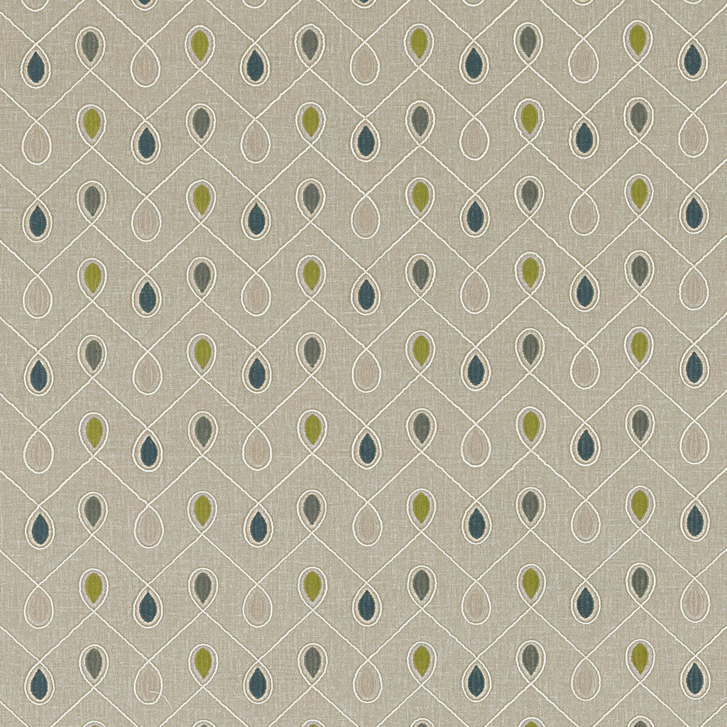 Samples and Purchasing available for Healey - Teal/Acacia  By Clarke And Clarke | Clarke & Clarke Richmond |  Drapery Embroidery at Designer Wallcoverings and Fabrics