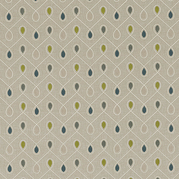 Samples and Purchasing available for Healey - Teal/Acacia  By Clarke And Clarke | Clarke & Clarke Richmond |  Drapery Embroidery at Designer Wallcoverings and Fabrics