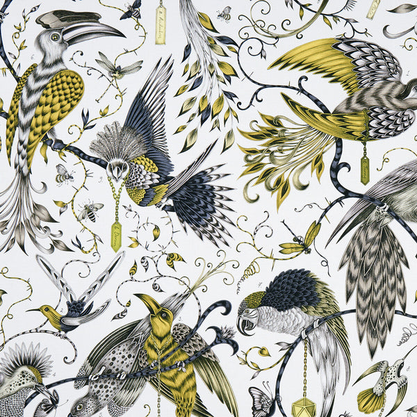 Samples and Purchasing available for Audubon - Gold  By Clarke And Clarke | Animalia By Emma J Shipley For C&C | Animal/Insects Multipurpose Print at Designer Wallcoverings and Fabrics