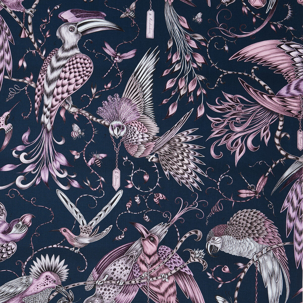 Samples and Purchasing available for Audubon - Pink  By Clarke And Clarke | Animalia By Emma J Shipley For C&C | Animal/Insects Multipurpose Print at Designer Wallcoverings and Fabrics