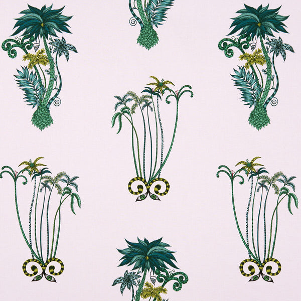 Samples and Purchasing available for Jungle Palms - Pink  By Clarke And Clarke | Animalia By Emma J Shipley For C&C | Botanical & Floral Multipurpose Print at Designer Wallcoverings and Fabrics