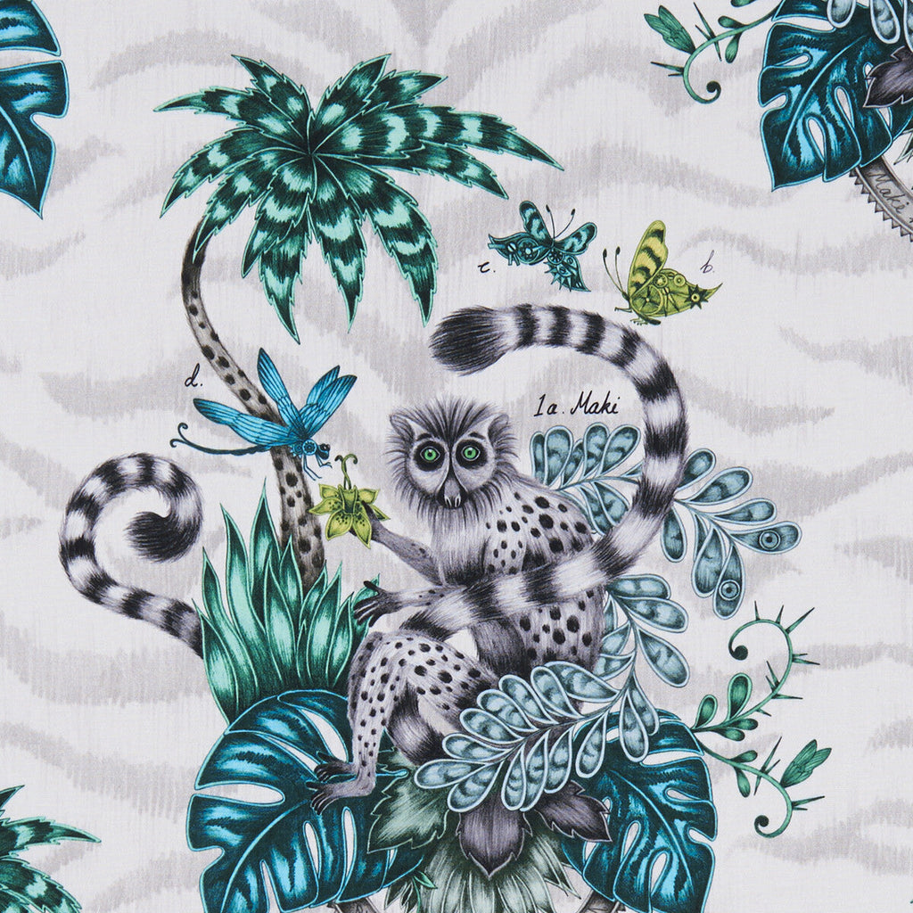 Samples and Purchasing available for Lemur - Jungle  By Clarke And Clarke | Animalia By Emma J Shipley For C&C | Animal/Insects Multipurpose Print at Designer Wallcoverings and Fabrics