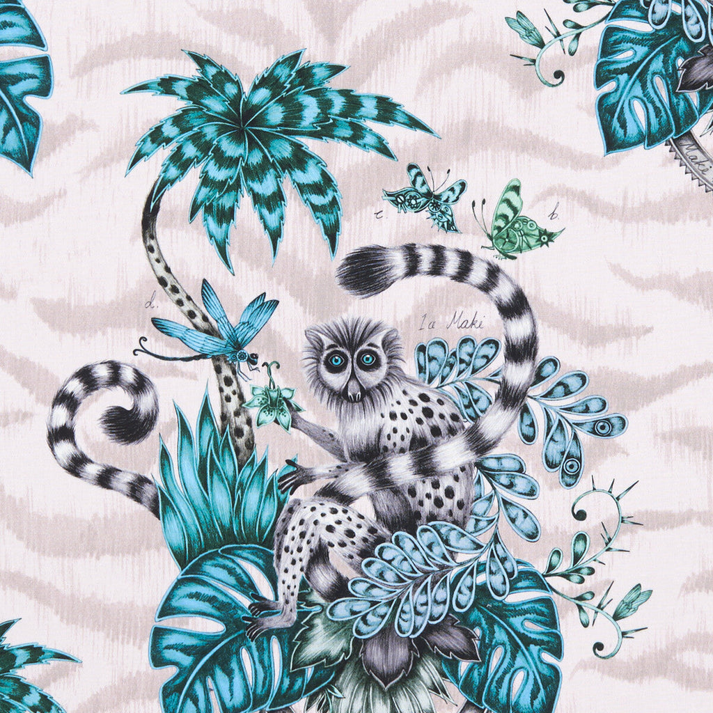 Samples and Purchasing available for Lemur - Pink  By Clarke And Clarke | Animalia By Emma J Shipley For C&C | Animal/Insects Multipurpose Print at Designer Wallcoverings and Fabrics