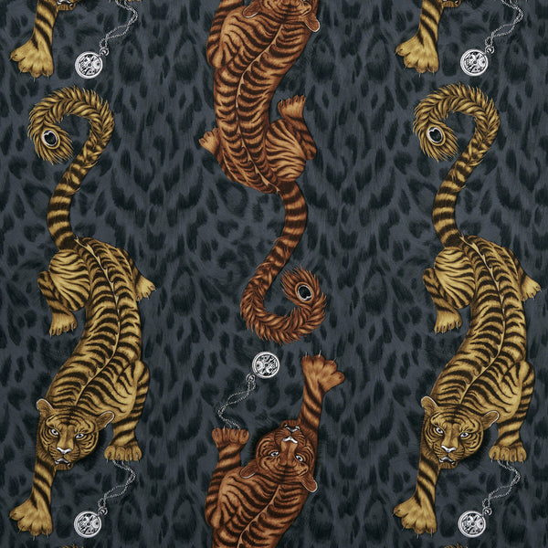 Samples and Purchasing available for Tigris - Flame  By Clarke And Clarke | Animalia By Emma J Shipley For C&C | Animal/Insects Multipurpose Print at Designer Wallcoverings and Fabrics