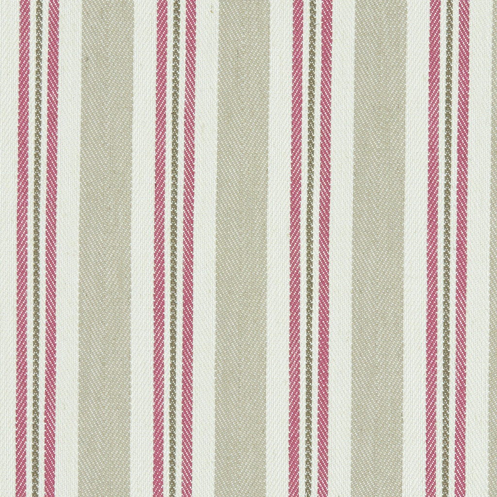 Samples and Purchasing available for Alderton - Raspberry/Linen  By Clarke And Clarke | Clarke & Clarke Avebury |Stripes  Multipurpose Weave at Designer Wallcoverings and Fabrics