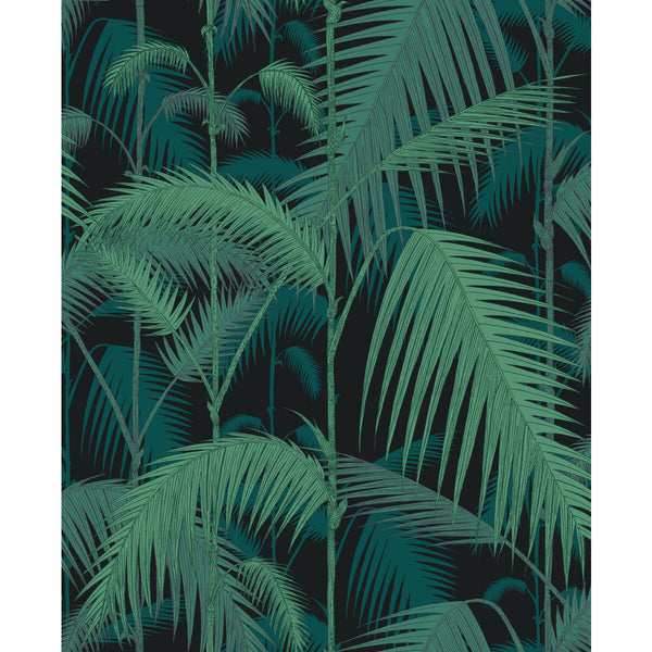 Samples and Purchasing available for Palm Jungle - Vir/Pet On Char Multi By Cole & Son | Cole & Son Contemporary Fabrics |Botanical & Floral Tropical Multipurpose Print at Designer Wallcoverings and Fabrics