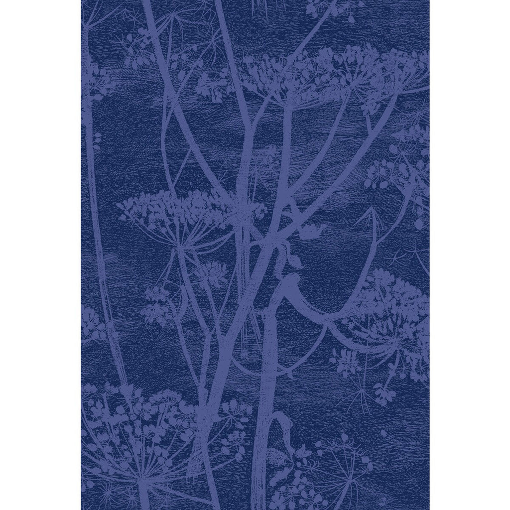 Samples and Purchasing available for Cow Parsley - Hyacinth & Ink Dark Blue By Cole & Son | Cole & Son Contemporary Fabrics |Botanical & Floral Modern Multipurpose Print at Designer Wallcoverings and Fabrics