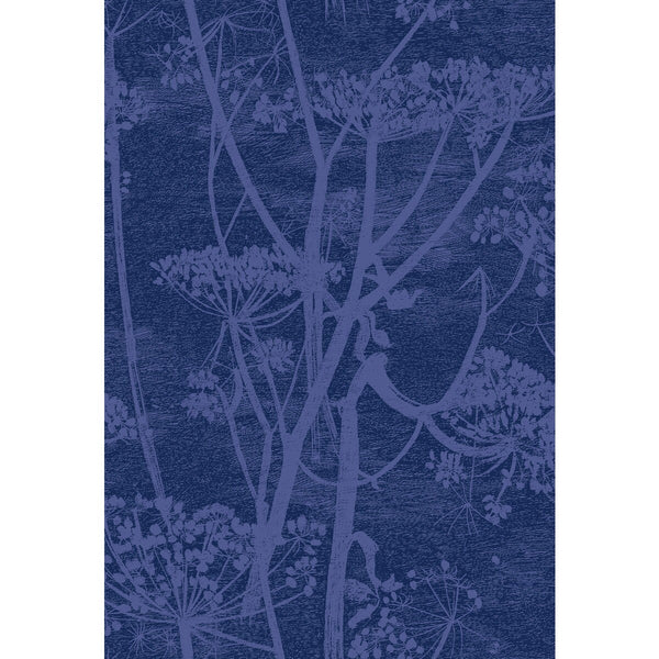 Samples and Purchasing available for Cow Parsley - Hyacinth & Ink Dark Blue By Cole & Son | Cole & Son Contemporary Fabrics |Botanical & Floral Modern Multipurpose Print at Designer Wallcoverings and Fabrics