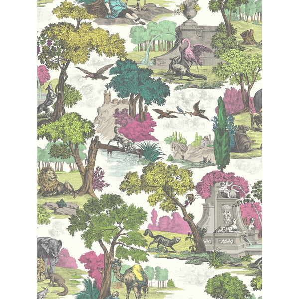 Samples and Purchasing available for Versailles Grand - Brt Class Multi Multi By Cole & Son | Cole & Son Contemporary Fabrics |Animal/Insects Toile Multipurpose Print at Designer Wallcoverings and Fabrics